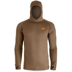 EUC First Lite Men’s Aero Wick DRY EARTH Hoodie Long Sleeve Shirt XXL $120